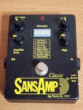 TECH21 NYC SansAmp Classic Effect Pedal Black Bass Musical Instruments Gear Pro