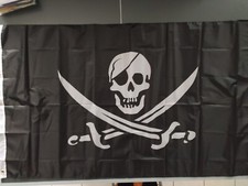 Drapeau Pirate 150X90 Neuf - Etandard Pavillon Tête de mort pirate corsaire flag