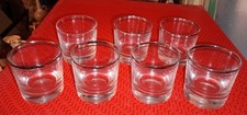 6 verres en cristal liseret argenté Type verre à Whisky