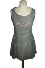 Robe courte lin sans manche - robe,