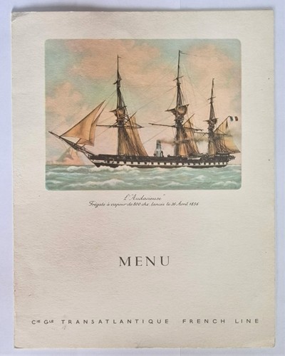 Menu paquebot france - menu, du