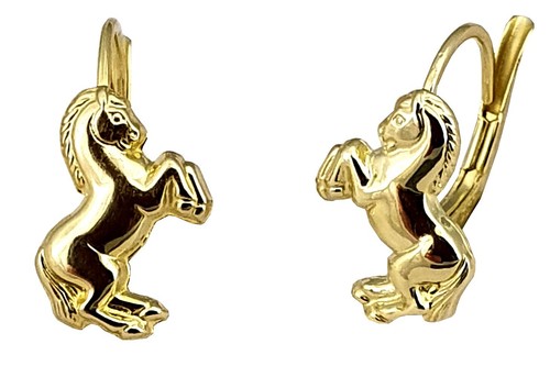 Boucles oreilles cheval or - boucles, d'oreilles