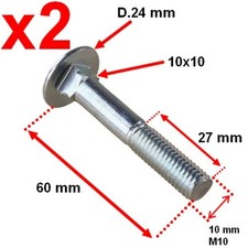 9897-1060-12 Vis 8.8 M10x60 tracteur tondeuse STIGA