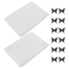  Rideaux Blanc Voilage Transparents Blancs Panneaux Fenêtre À Passe-tringle