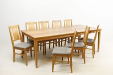 Ensemble salle à manger – Table & 8 chaises personnalisables en chêne – DK, 1960