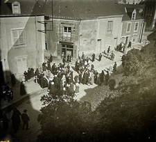 FRANCE Sillé Pèlerinage c1935 Photo Plaque de verre Stereo Vintage §n2