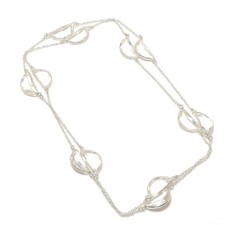 Collier bijoux chaîne en argent sterling 925 fait main pierre précieuse topaz...