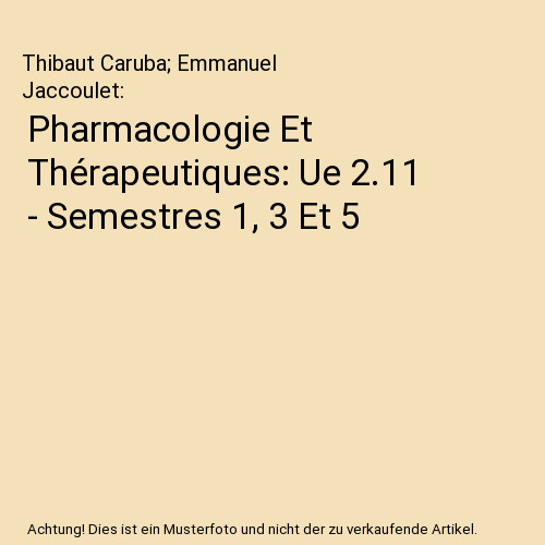 Pharmacologie - , et