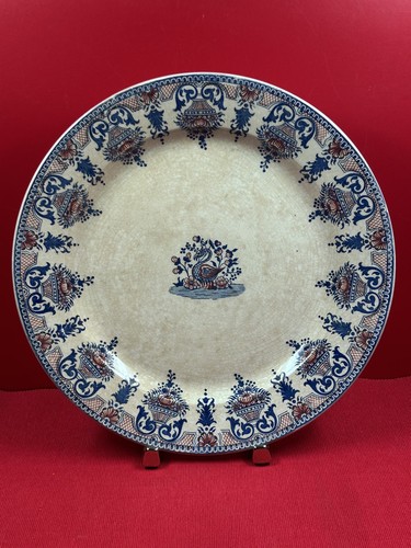 Rare beau grand plat - &, rond