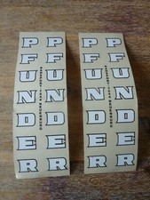 2 ancien PFUNDER  Neuenburg Vintage Stickers bike decal autocollant velo Eroica