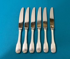 6 couteaux a entremets ERCUIS modèle VIEUX PARIS métal argenté CLUNY couvert