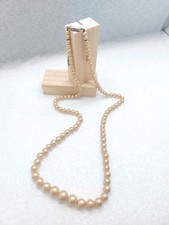 Ancien Collier De Perles À Identifier.  Fermoir Et Chaînette En Argent. 50 Cm