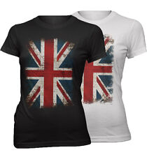 ★T-shirt femme slim Union Jack drapeau vintage jupe grunge UK Angleterre neuf UJG515★