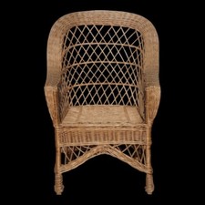 Fauteuil en rotin d'époque Napoléon III vers 1875