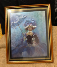 Lithographie Encadree Dame