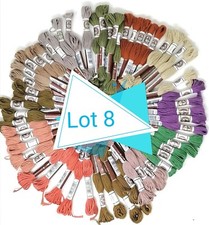 LOT DE 60 ECHEVETTES COTON RETORS A BRODER N°4 DMC  NEUVES 10 metres lot 8