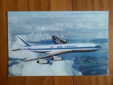 CARTE POSTALE AVIATION POSTCARD AIR FRANCE BOEING 707 INTERCONTINENTAL F-BHSB