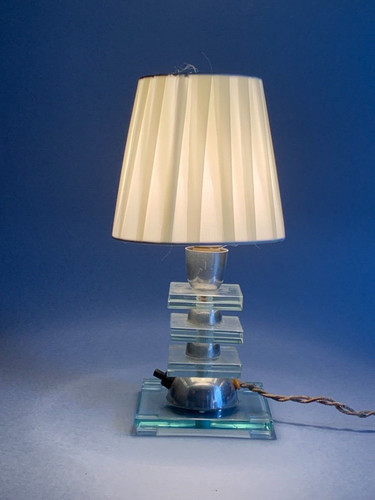 Italian 1940s glass table lamp