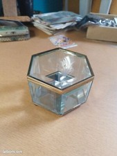 Ancienne BOÎTE A BIJOUX VERRE