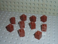 10 x LEGO RedBrown bricks 1x1