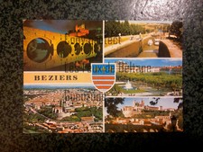 BEZIERS MULTIVUES   34 carte postale postcard 