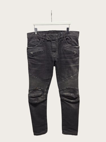 Balmain black distressed slim - balmain,