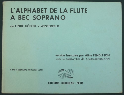 Alphabet flute a bec - la,