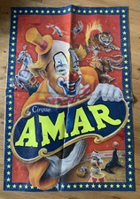 AFFICHE Originale CIRQUE AMAR Clown 1998 - 80x120cm
