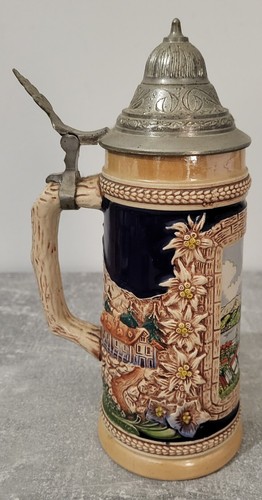 Chope bière avec couvercle - chope,