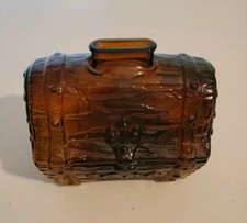 Vintage Brown Glass Barrel