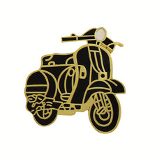 Badge Pin Scooter Noir
