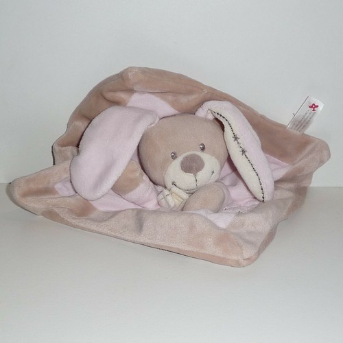 Doudou lapin nicotoy marron - lapin,