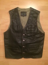 Gilet Cuir Sans Manches - Taille M - Très Bon Etat (Photos)