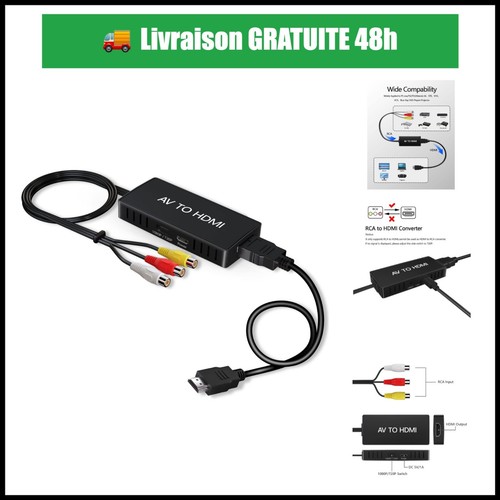 Adaptateur rca vers hdmi - adaptateur,
