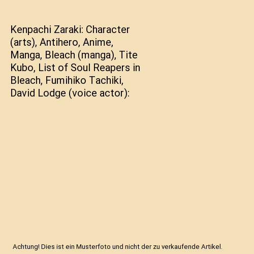 Kenpachi zaraki character - kenpachi,