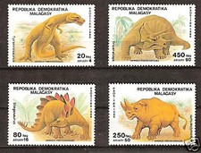MALAGASY # 899-902 DINOSAURS