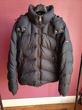 HILFIGER DENIM blouson doudoune bleu taille L size capuche amovible duvet plume