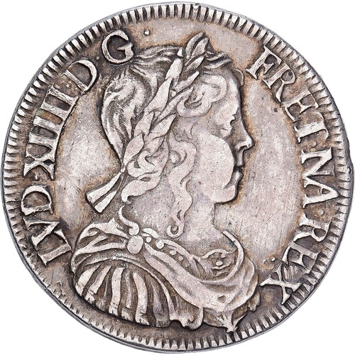 France louis xiv - 1/2, ecu
