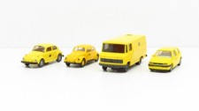 WIKING / BREKINA LOT 4 VOITURES VW 1300, GOLF, MERCEDES POSTE ALLEMANDE H0 1/87