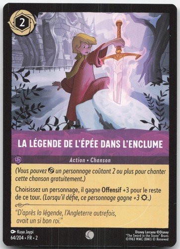 Carte lorcana légende de - carte,
