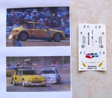 PEUGEOT 205 TURBO 16 RALLYCROSS 1990 JEAN MANUEL BEUZELIN DECALS VITESSE AU 1/43