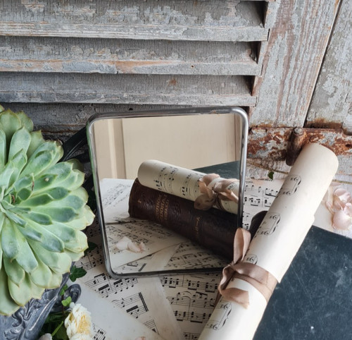 Ancien petit miroir barbier - petit,