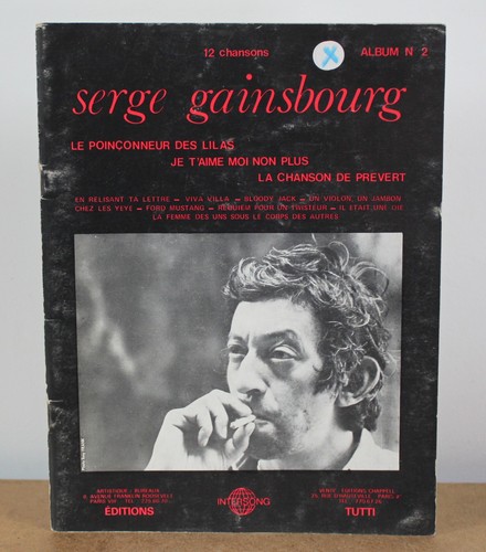 Partition serge gainsbourg - partition,
