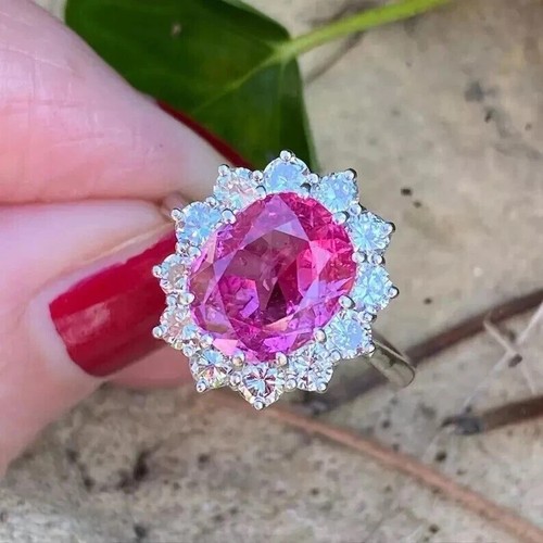 Bague diamant saphir rose