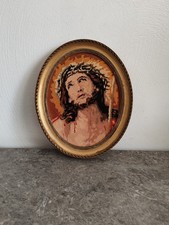 Tableau Tapisserie De Jésus Christ. Canevas Religieux. Vintage