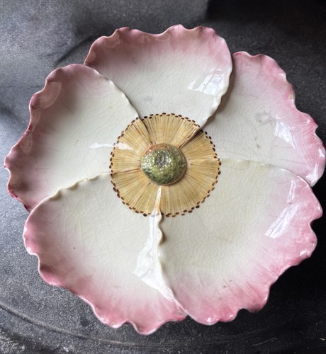 Plat 19e fleur églantine - plat,