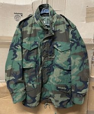 GENUINE US ARMY M65 FIELD JACKET WOODLAND VG-EX COND !!!! MEDIUM REGULAR