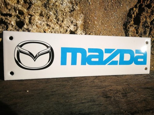 Plaque émaillée mazda enamel - plaque,