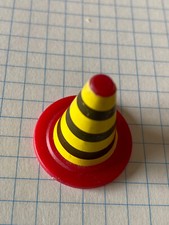 PLAYMOBIL CONE DE SIGNALISATION ROUGE AUTOCOLLANT JAUNE ET NOIR