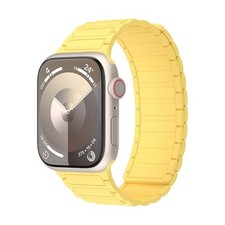 Pour Apple Watch Series 5 40 mm bracelet en silicone magnétique (jaune)